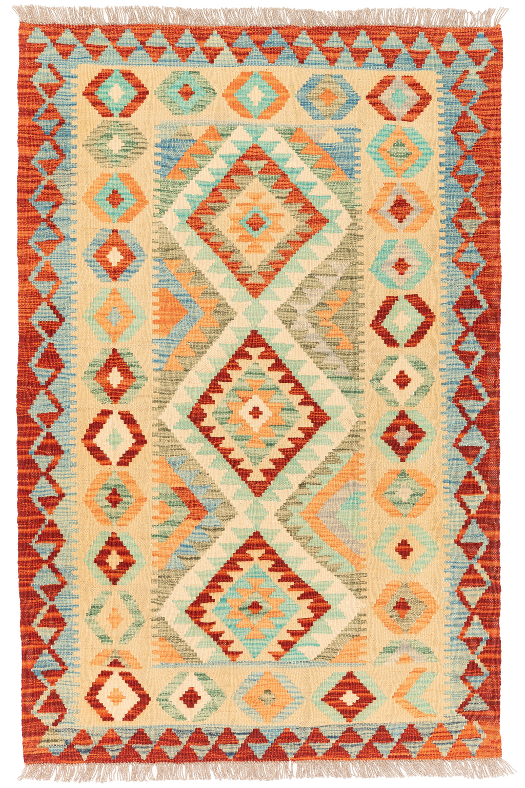 Afghanischer Kelim – 156 × 100 cm – handgewebt aus Schurwolle