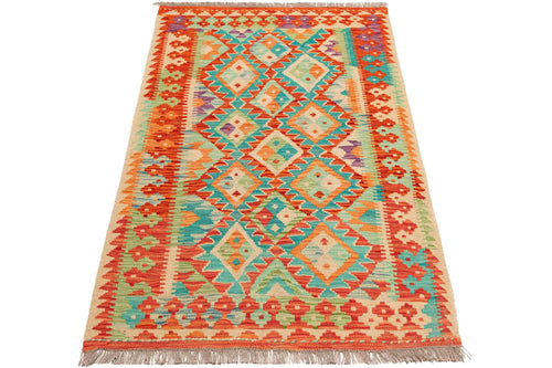 Afghanischer Kelim – 153 × 100 cm – handgewebt aus Schurwolle