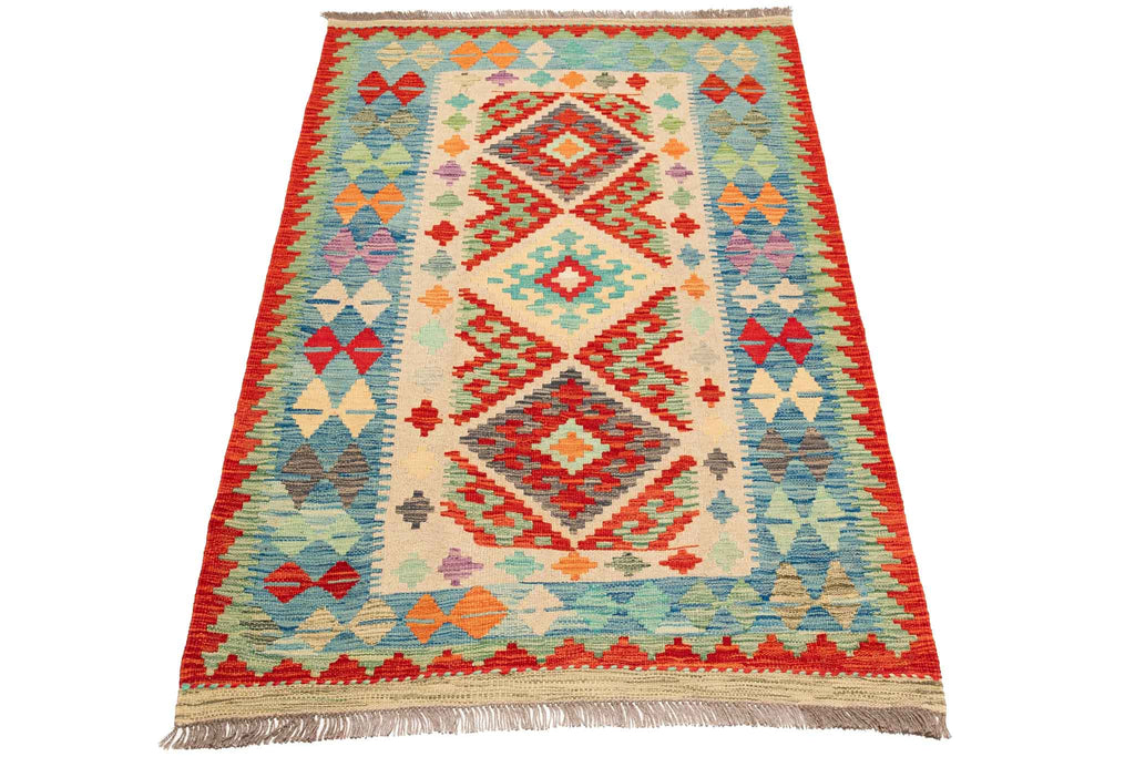 Afghanischer Kelim – 150 × 100 cm – handgewebt aus Schurwolle