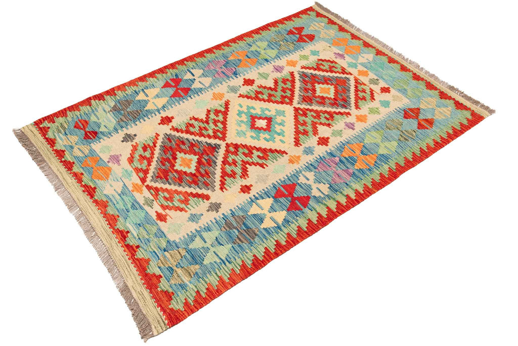 Afghanischer Kelim – 150 × 100 cm – handgewebt aus Schurwolle