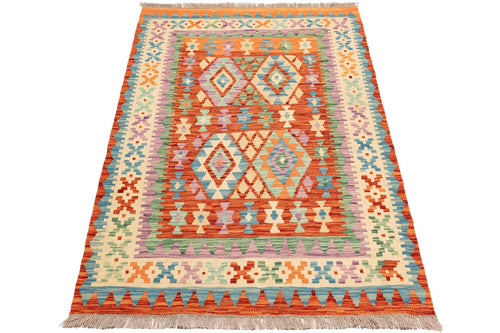 Afghanischer Kelim – 142 × 98 cm – handgewebt aus Schurwolle