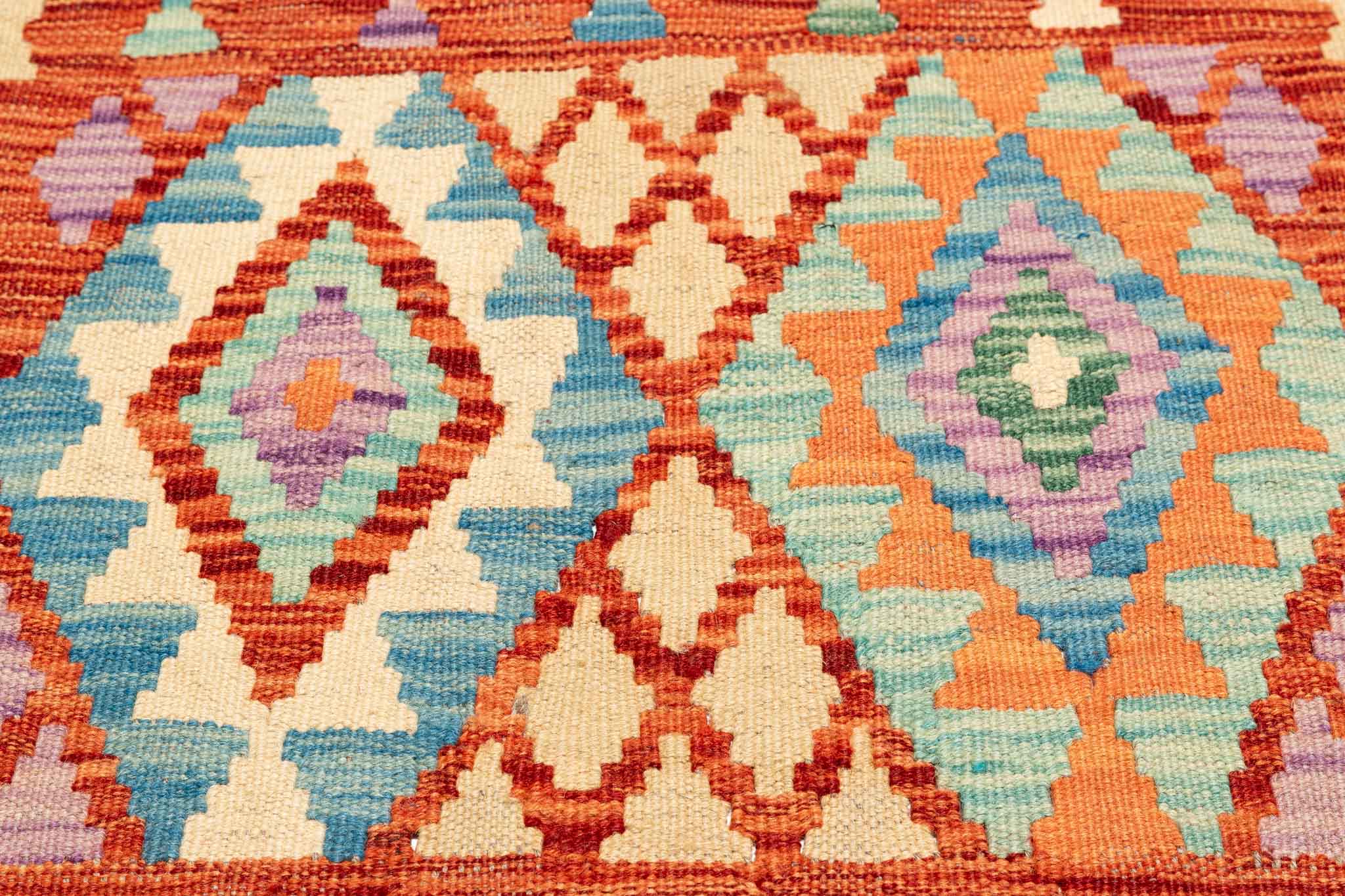 Afghanischer Kelim – 142 × 98 cm – handgewebt aus Schurwolle