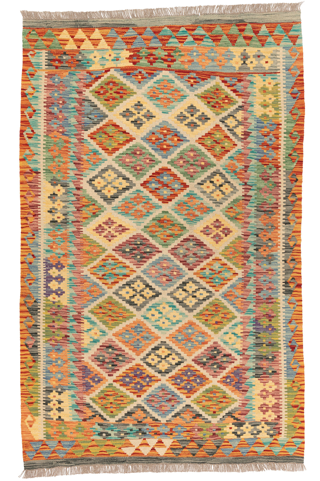 Afghanischer Kelim – 189 × 117 cm – handgewebt aus Schurwolle