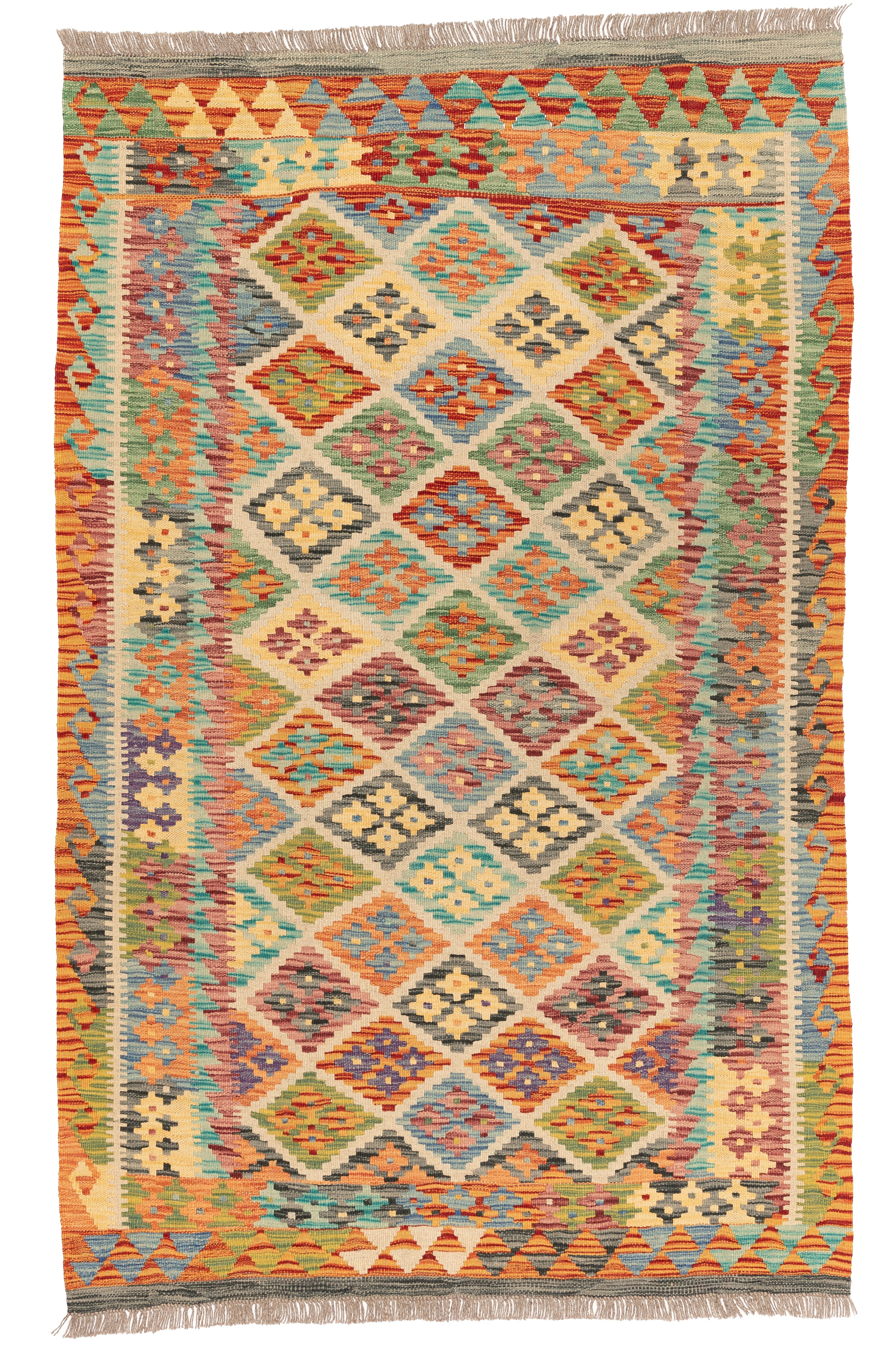 Afghanischer Kelim – 189 × 117 cm – handgewebt aus Schurwolle