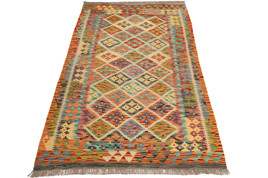 Afghanischer Kelim – 189 × 117 cm – handgewebt aus Schurwolle