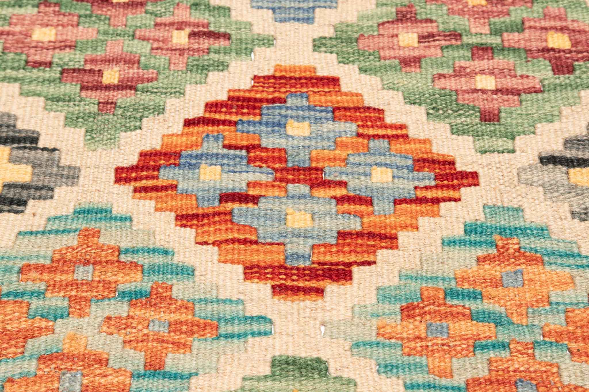 Afghanischer Kelim – 189 × 117 cm – handgewebt aus Schurwolle