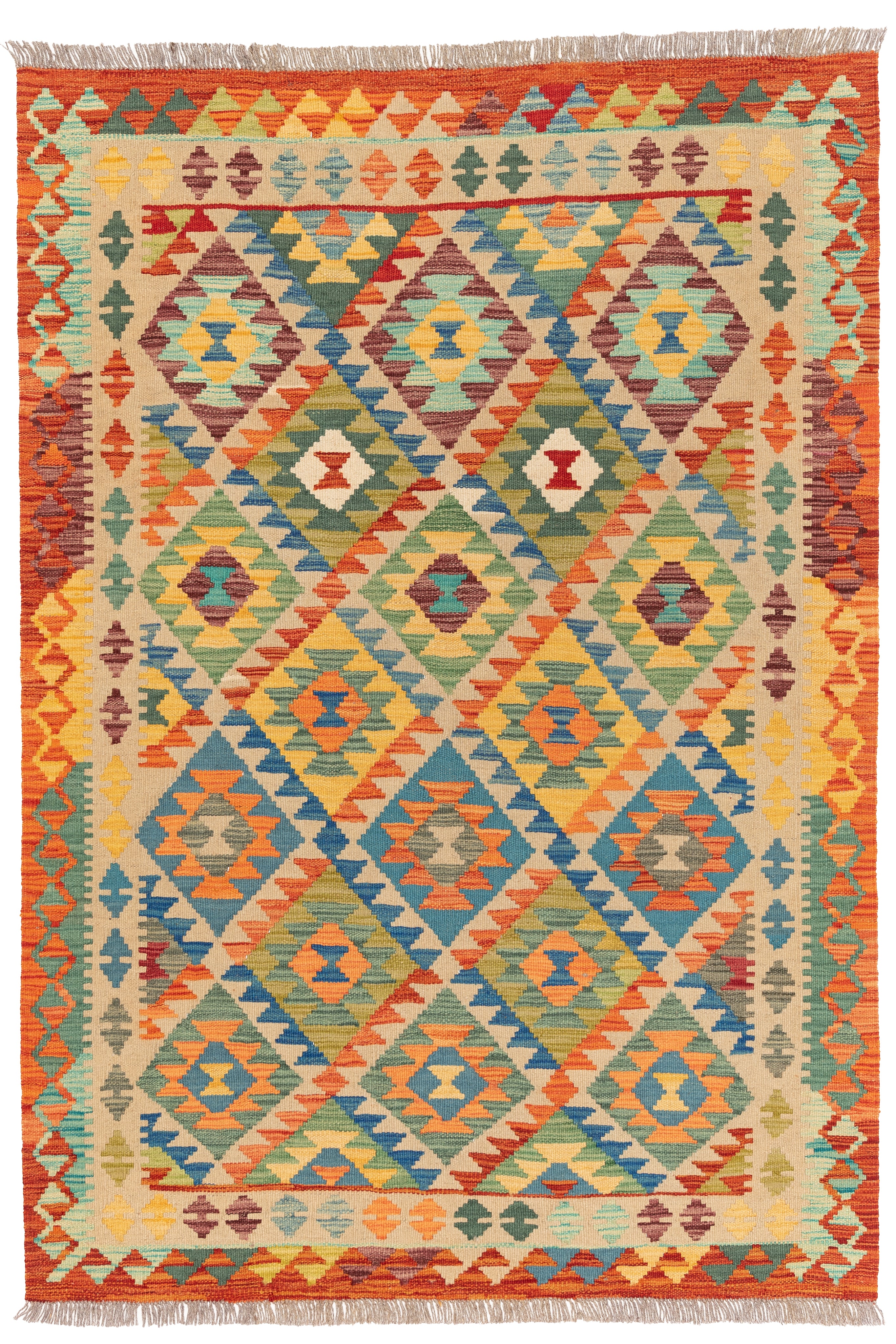 Afghanischer Kelim – 180 × 125 cm – handgewebt aus Schurwolle