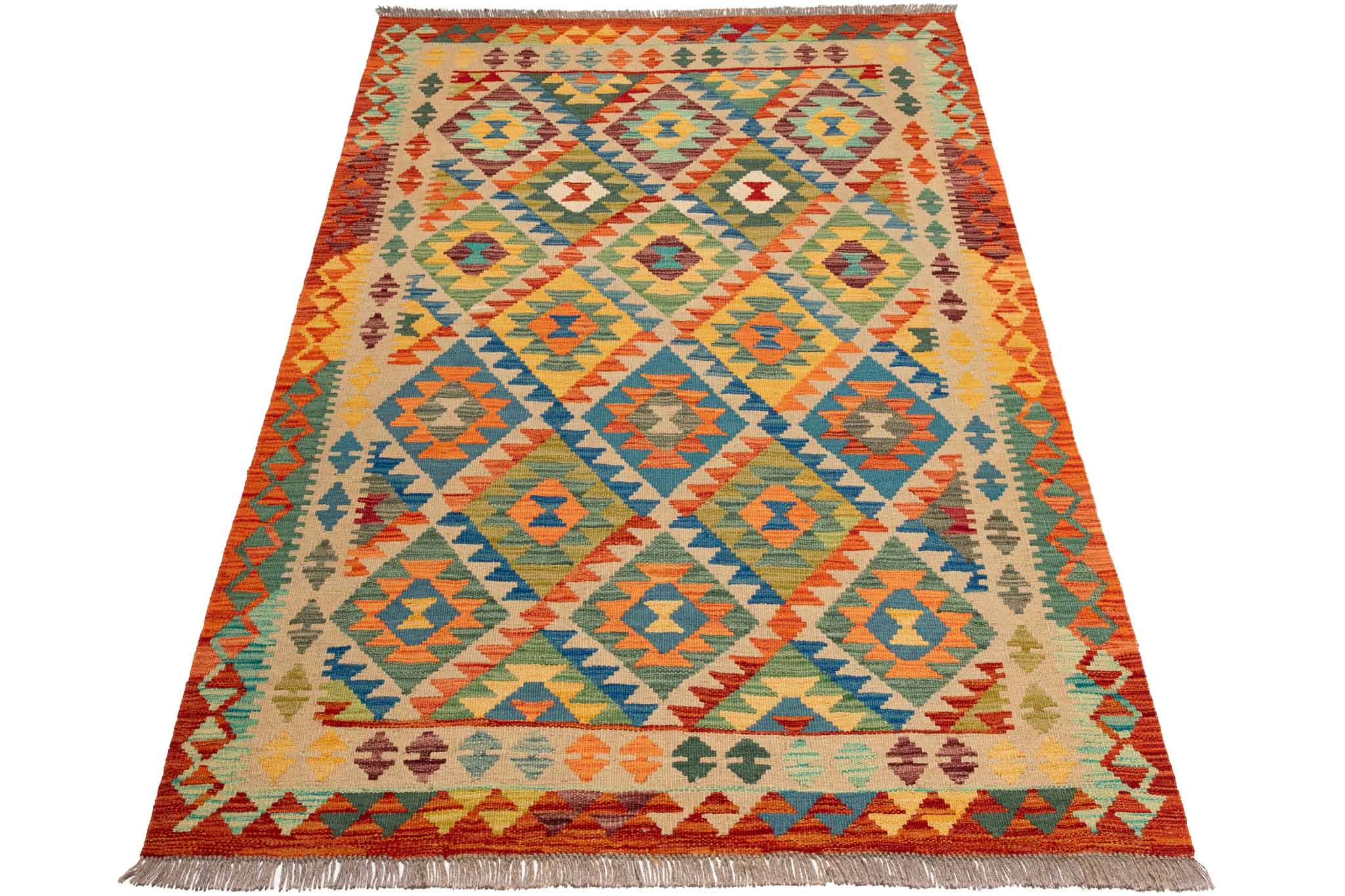 Afghanischer Kelim – 180 × 125 cm – handgewebt aus Schurwolle