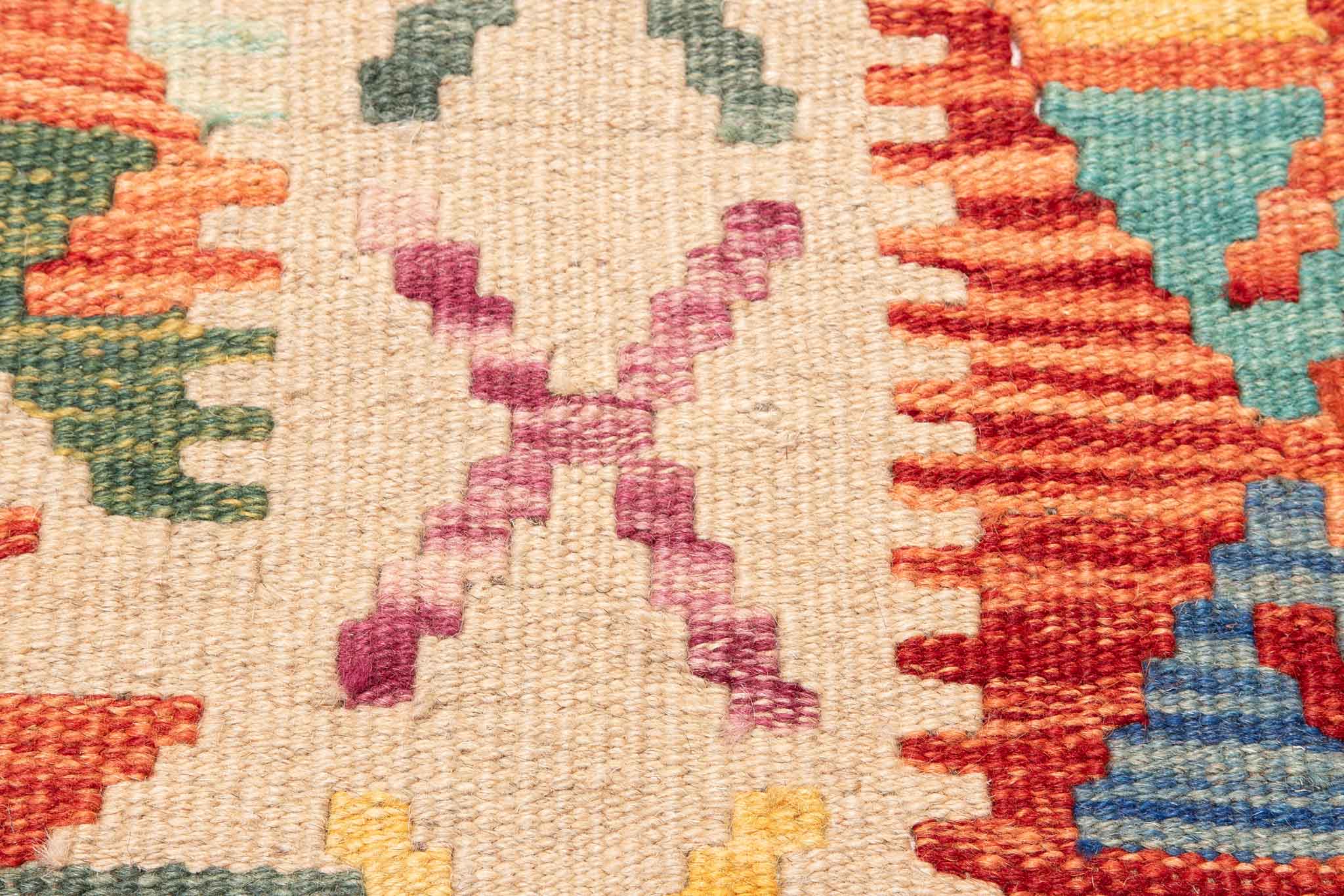 Afghanischer Kelim – 190 × 120 cm – handgewebt aus Schurwolle