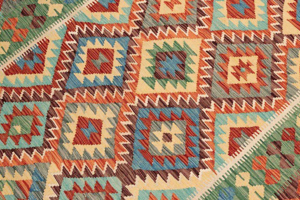 Afghanischer Kelim – 194 × 150 cm – handgewebt aus Schurwolle