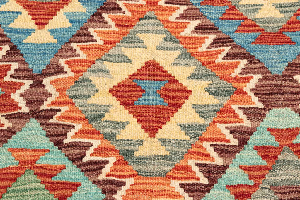 Afghanischer Kelim – 194 × 150 cm – handgewebt aus Schurwolle