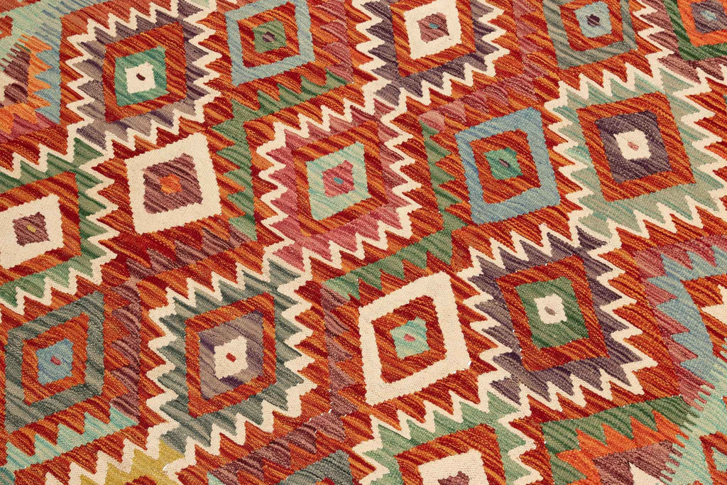 Afghanischer Kelim – 196 × 145 cm – handgewebt aus Schurwolle