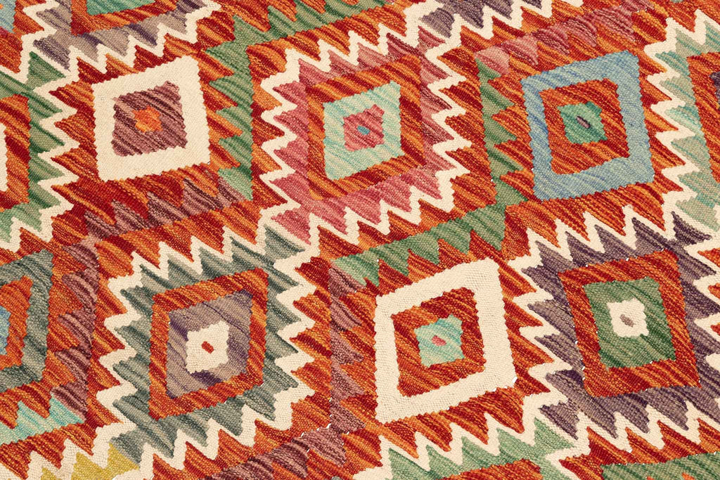 Afghanischer Kelim – 196 × 145 cm – handgewebt aus Schurwolle