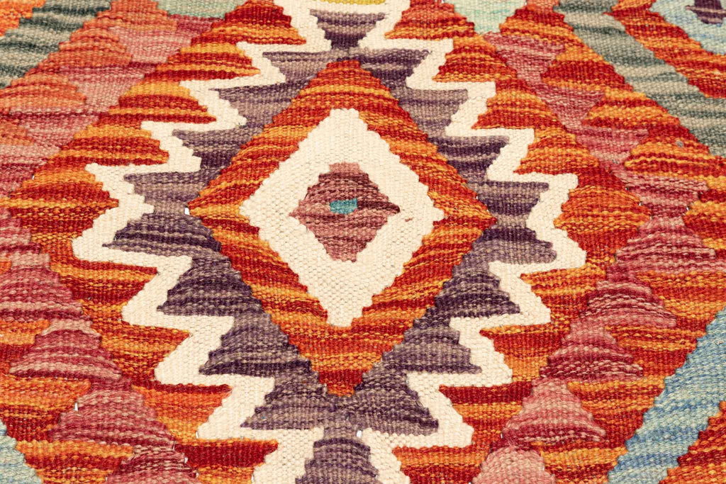 Afghanischer Kelim – 196 × 145 cm – handgewebt aus Schurwolle