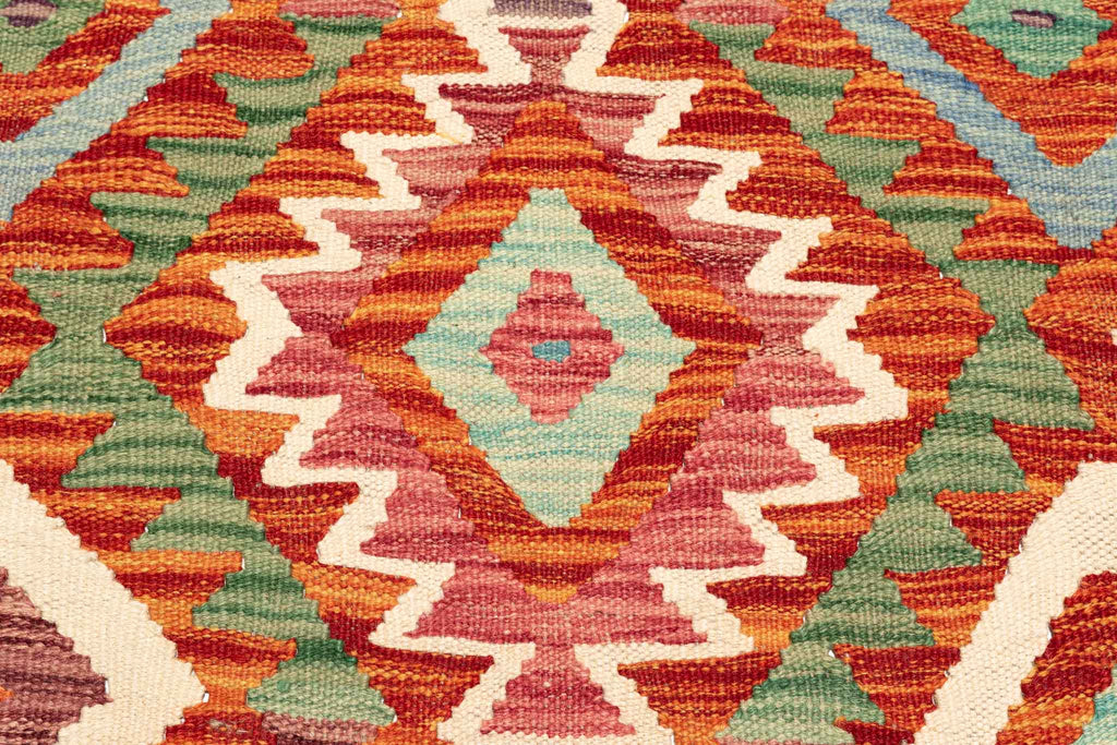 Afghanischer Kelim – 196 × 145 cm – handgewebt aus Schurwolle