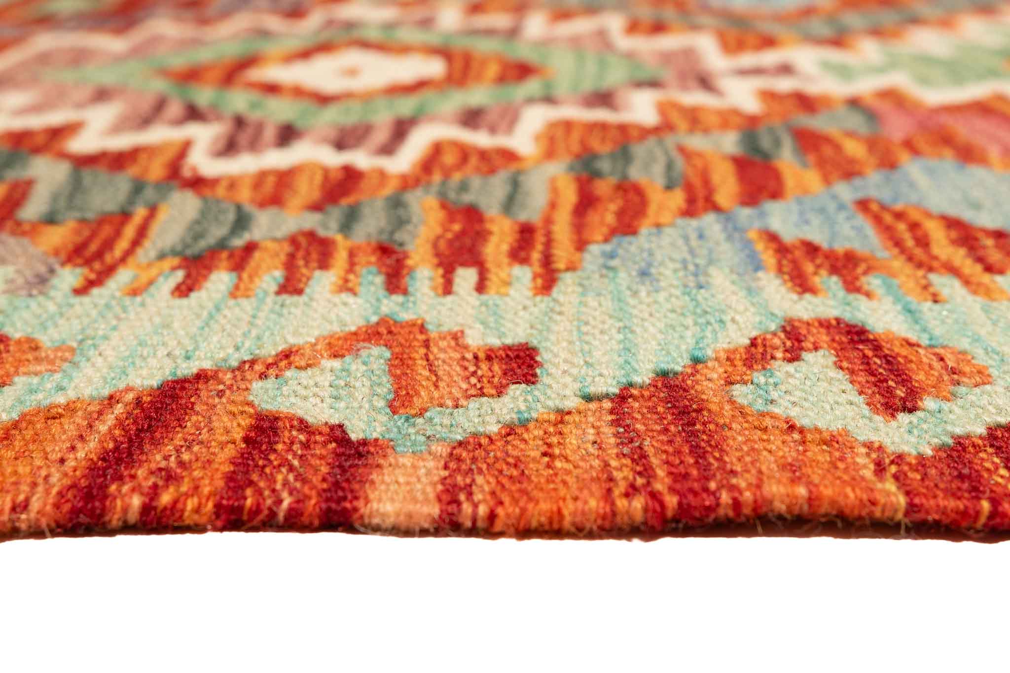 Afghanischer Kelim – 196 × 145 cm – handgewebt aus Schurwolle