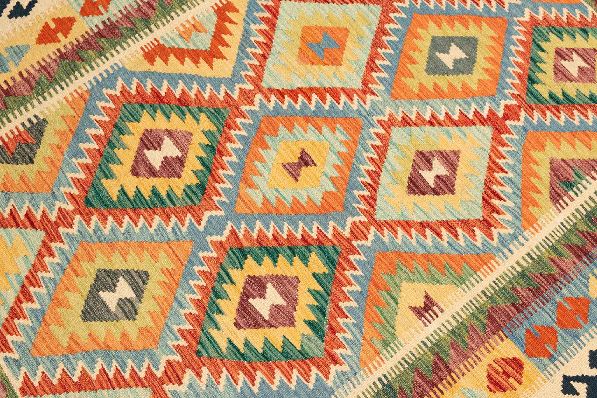 Afghanischer Kelim – 205 × 148 cm – handgewebt aus Schurwolle