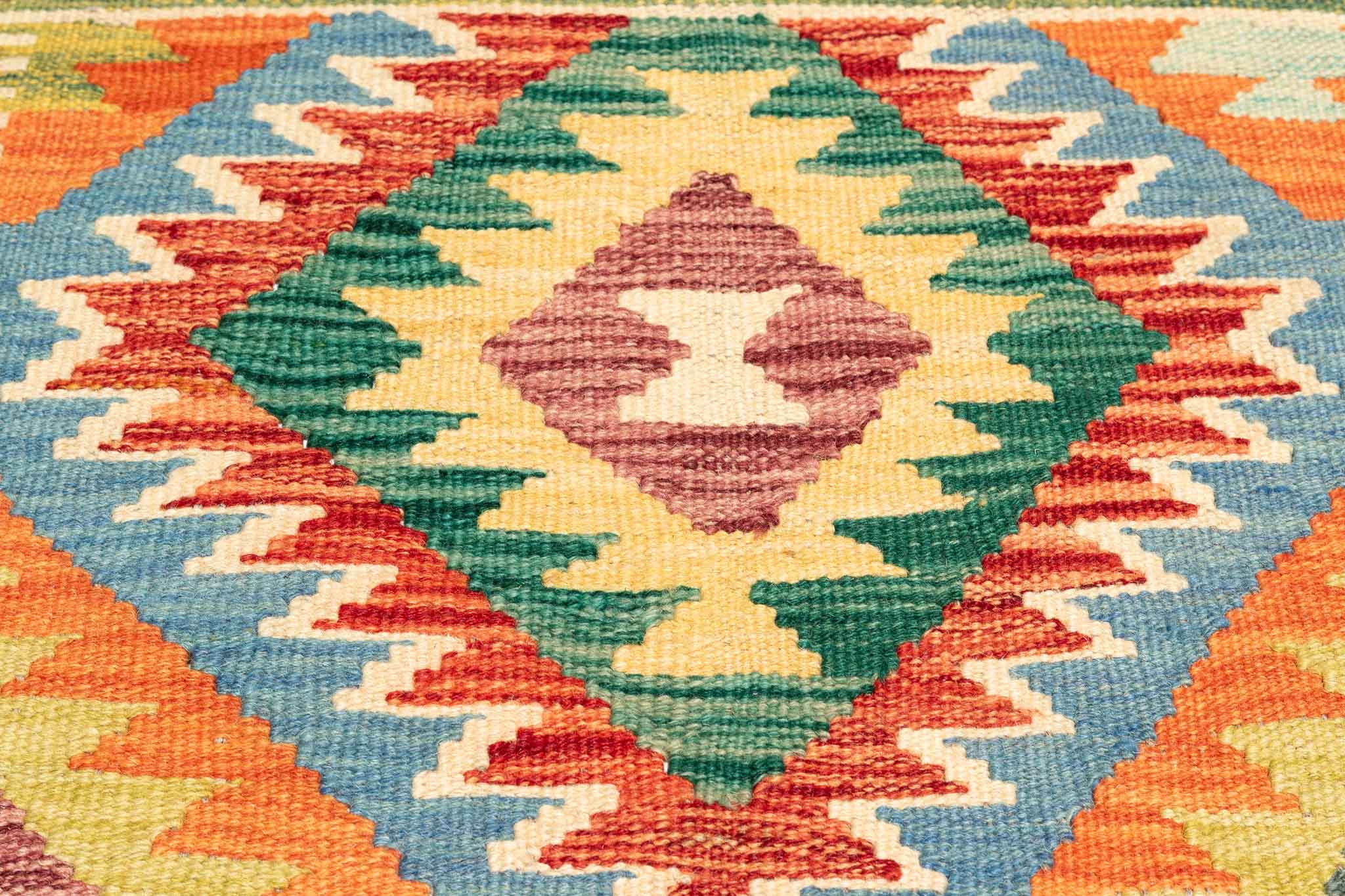 Afghanischer Kelim – 205 × 148 cm – handgewebt aus Schurwolle