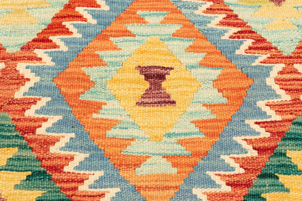 Afghanischer Kelim – 205 × 148 cm – handgewebt aus Schurwolle