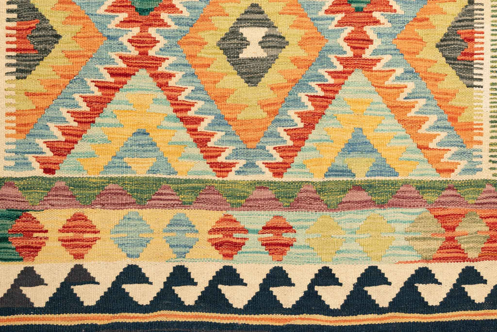 Afghanischer Kelim – 205 × 148 cm – handgewebt aus Schurwolle