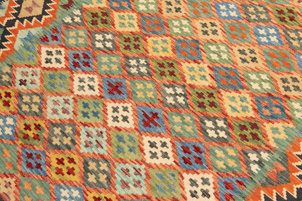 Afghanischer Kelim – 198 × 160 cm – handgewebt aus Schurwolle