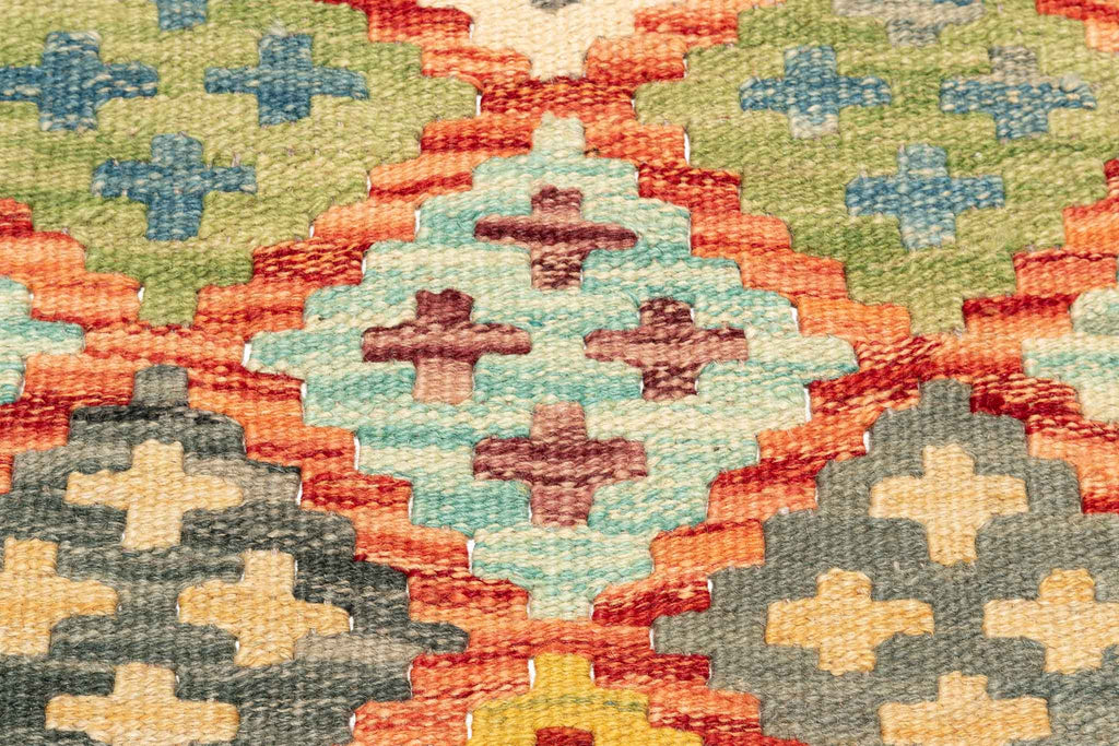 Afghanischer Kelim – 198 × 160 cm – handgewebt aus Schurwolle