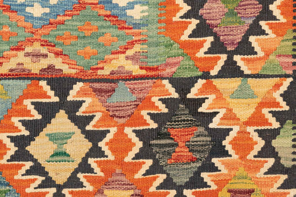Afghanischer Kelim – 198 × 160 cm – handgewebt aus Schurwolle