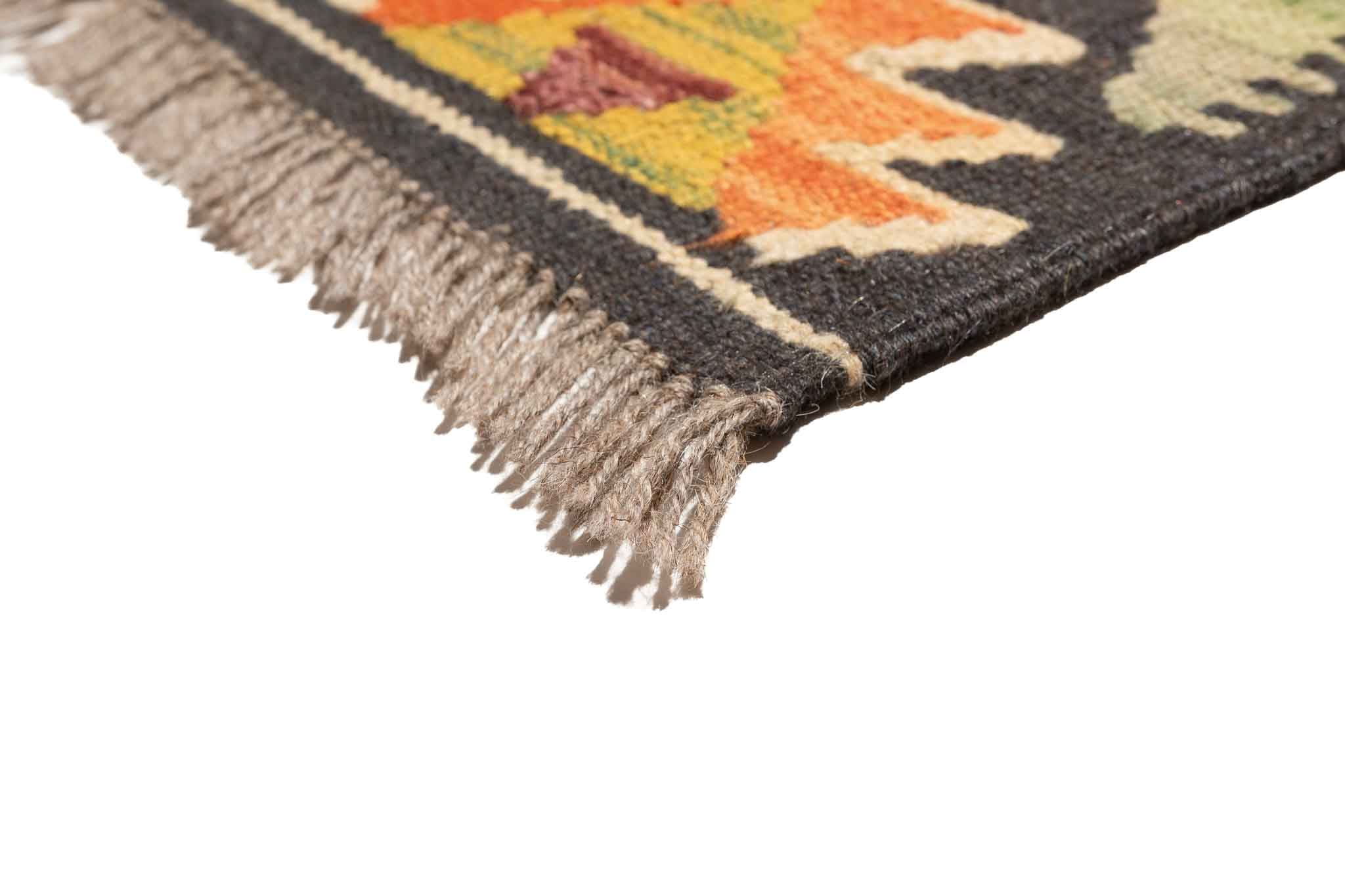 Afghanischer Kelim – 198 × 160 cm – handgewebt aus Schurwolle