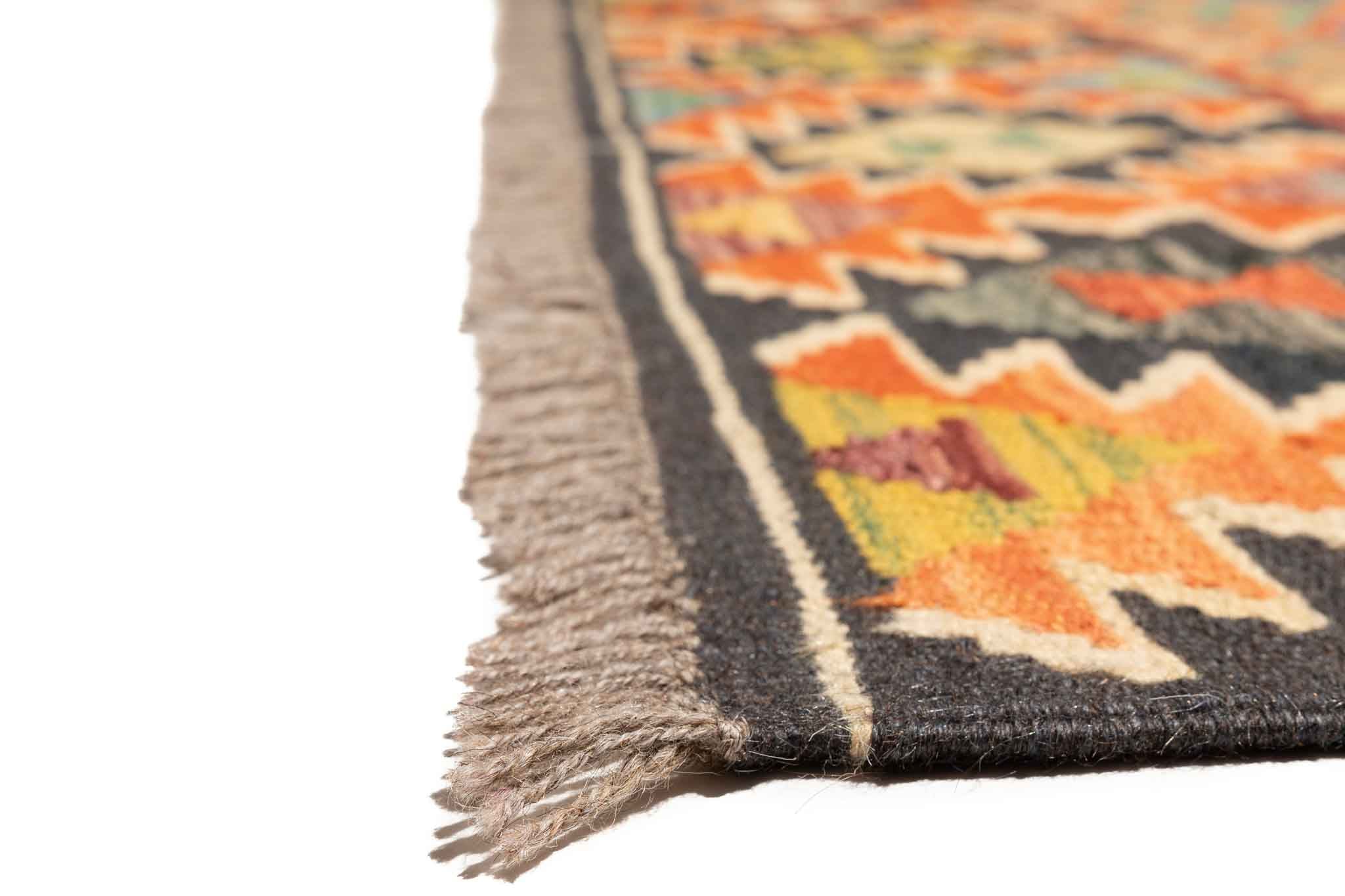 Afghanischer Kelim – 198 × 160 cm – handgewebt aus Schurwolle