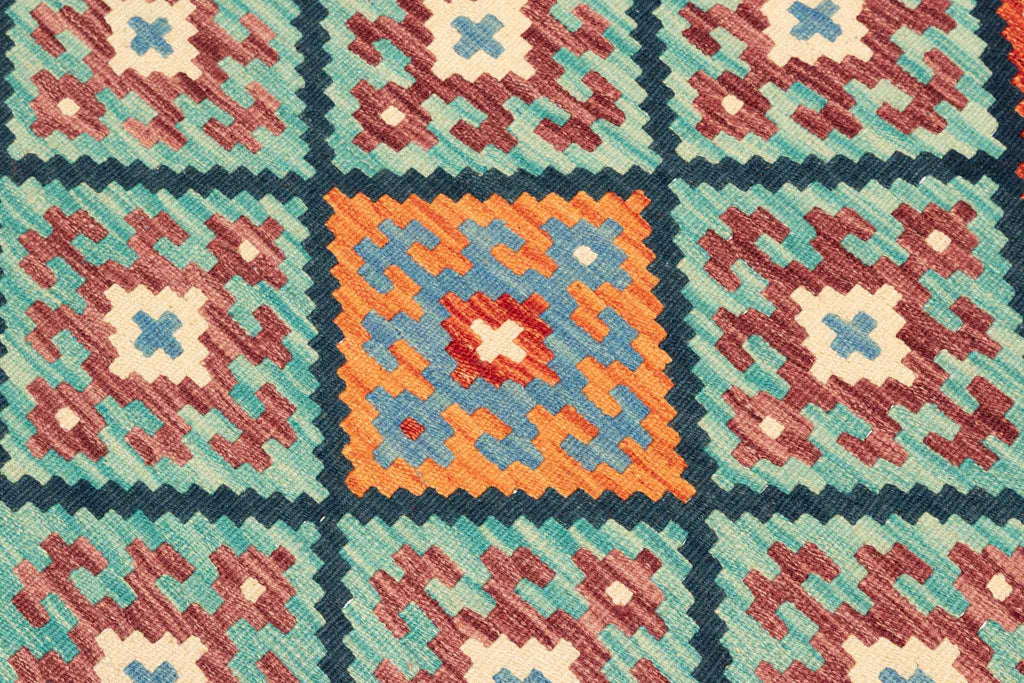 Afghanischer Kelim – 198 × 151 cm – handgewebt aus Schurwolle