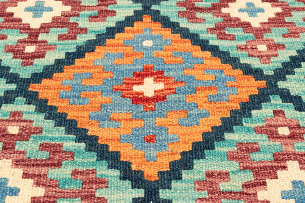 Afghanischer Kelim – 198 × 151 cm – handgewebt aus Schurwolle
