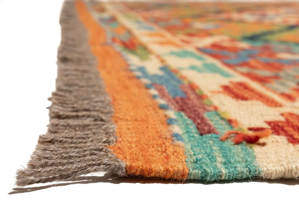 Afghanischer Kelim – 198 × 151 cm – handgewebt aus Schurwolle