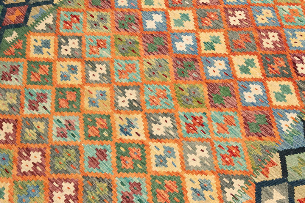 Afghanischer Kelim – 206 × 166 cm – handgewebt aus Schurwolle