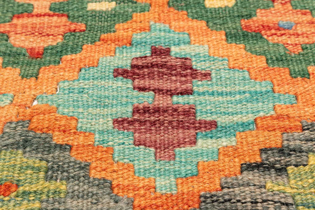 Afghanischer Kelim – 206 × 166 cm – handgewebt aus Schurwolle