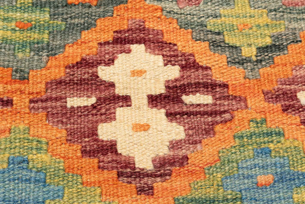 Afghanischer Kelim – 206 × 166 cm – handgewebt aus Schurwolle