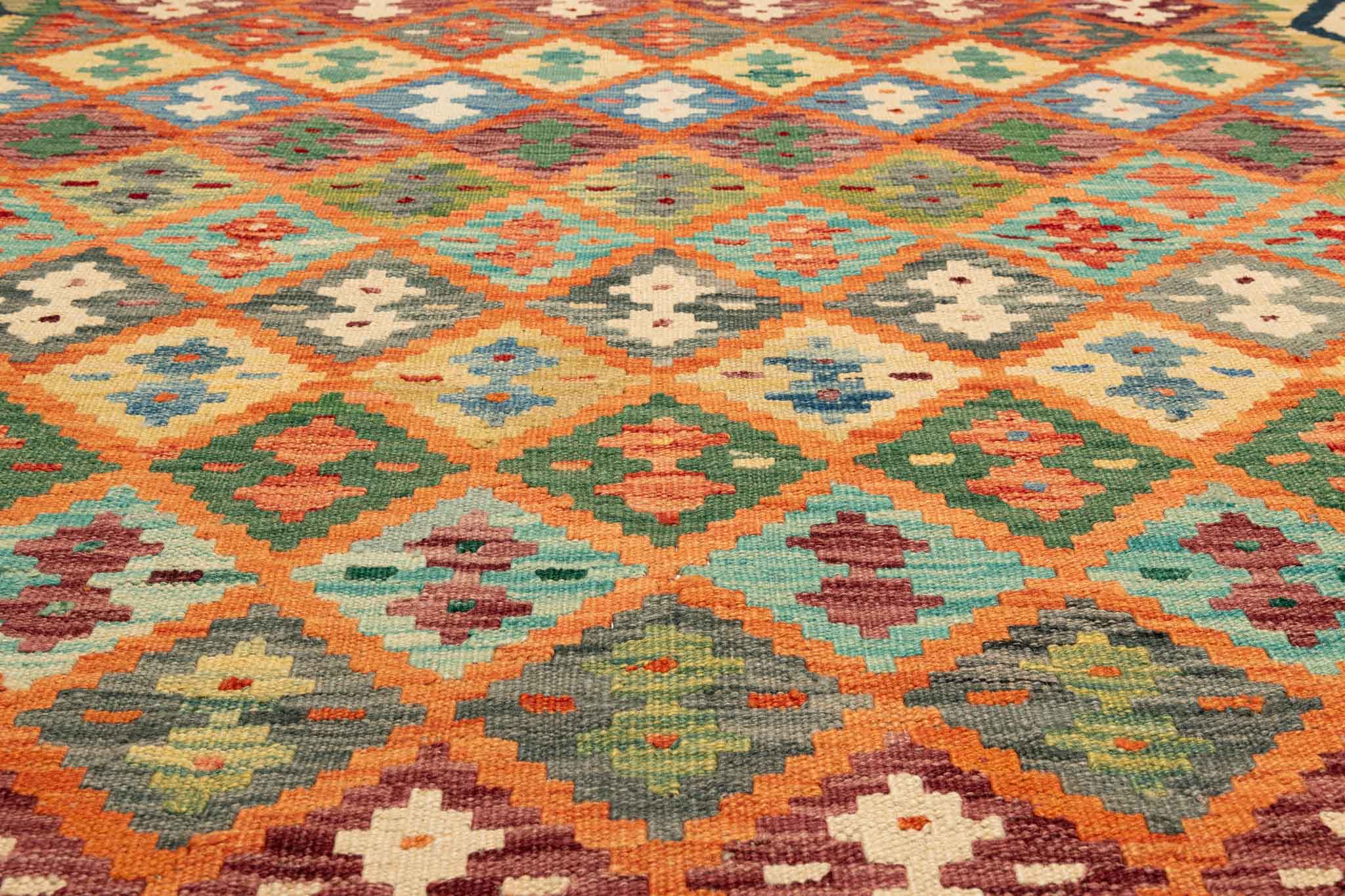 Afghanischer Kelim – 206 × 166 cm – handgewebt aus Schurwolle