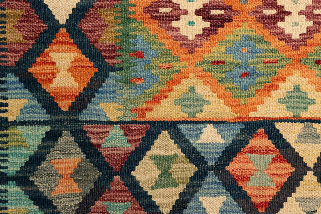 Afghanischer Kelim – 206 × 166 cm – handgewebt aus Schurwolle