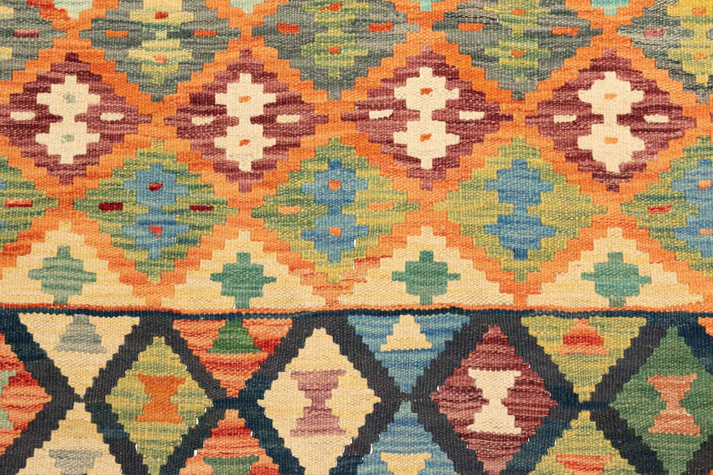 Afghanischer Kelim – 206 × 166 cm – handgewebt aus Schurwolle