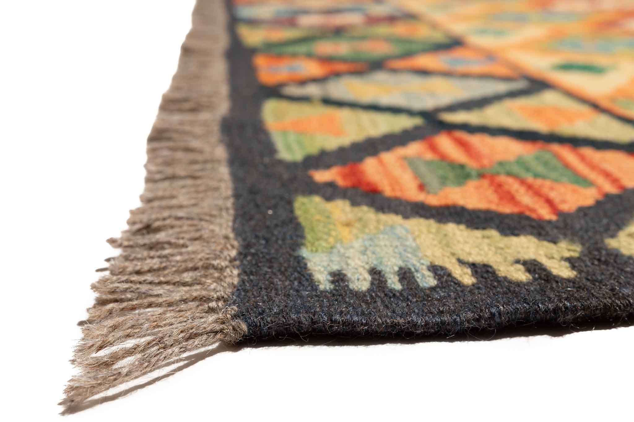 Afghanischer Kelim – 206 × 166 cm – handgewebt aus Schurwolle