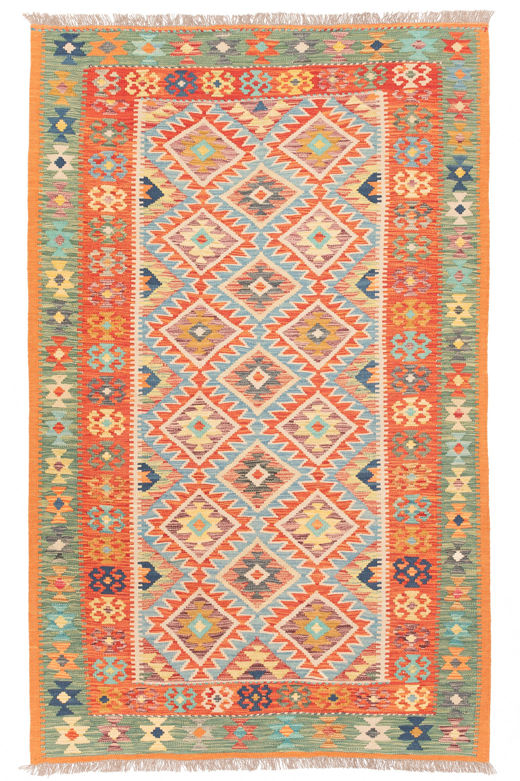 Afghanischer Kelim – 236 × 146 cm – handgewebt aus Schurwolle