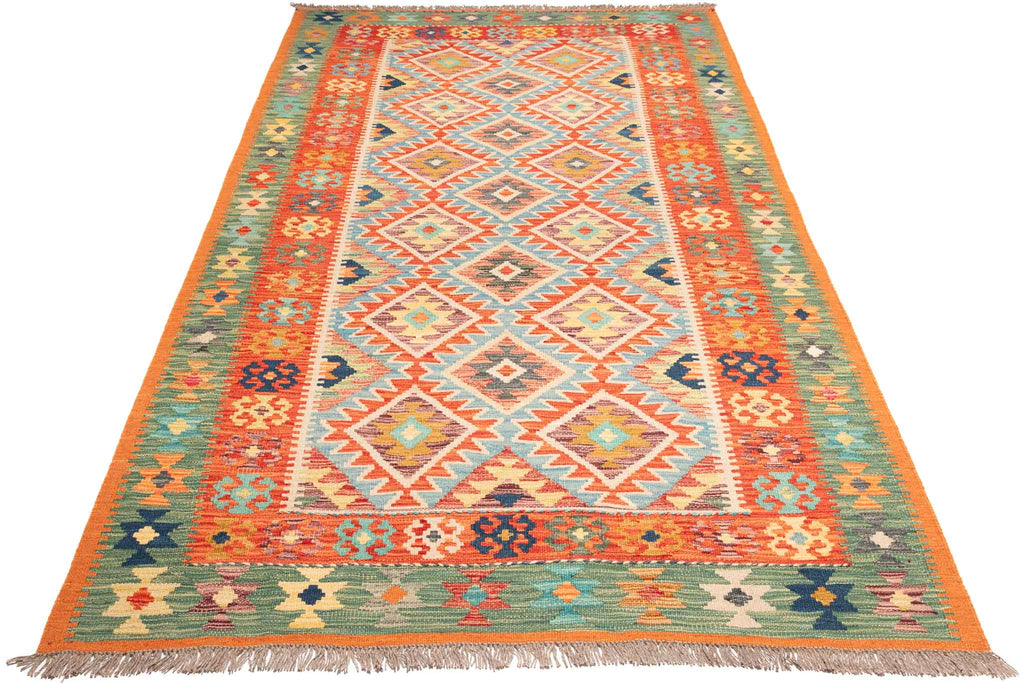 Afghanischer Kelim – 236 × 146 cm – handgewebt aus Schurwolle