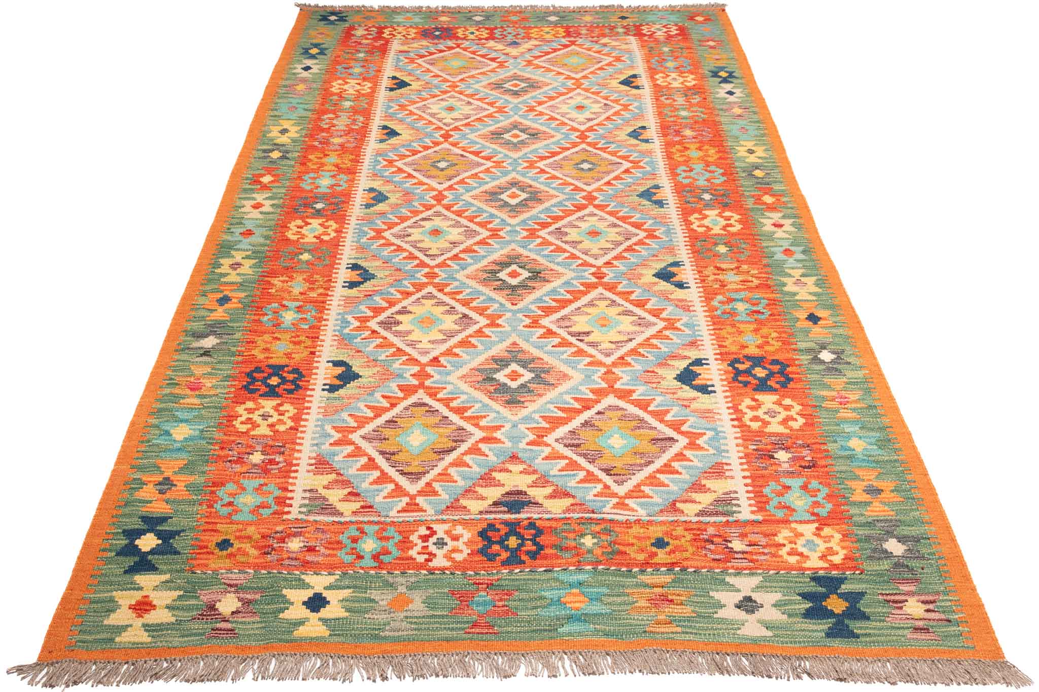 Afghanischer Kelim – 236 × 146 cm – handgewebt aus Schurwolle