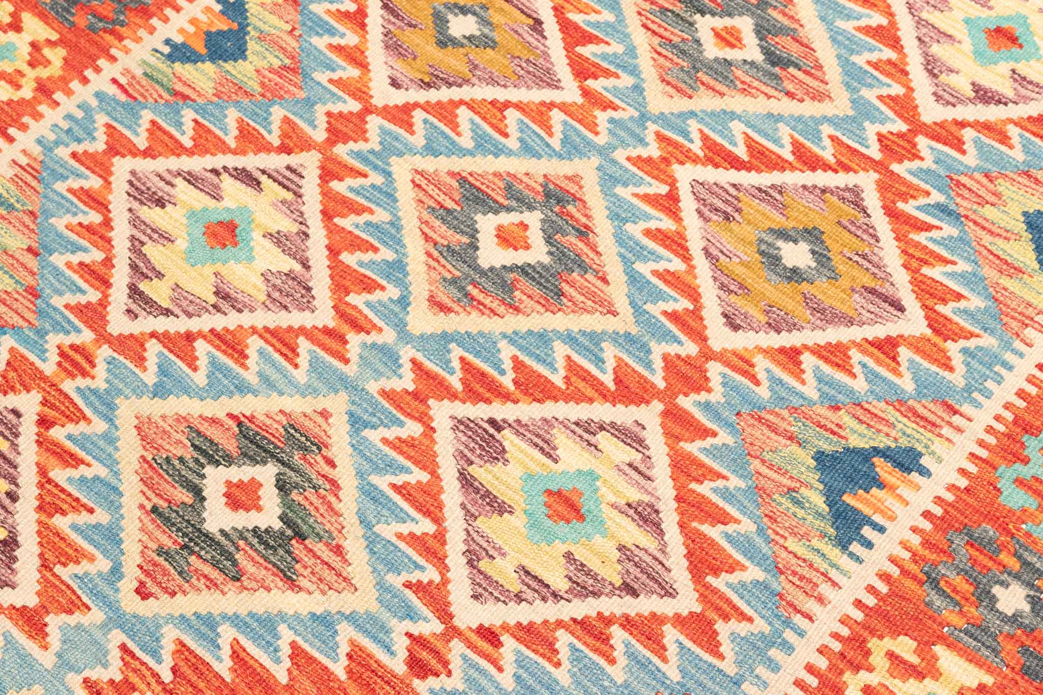 Afghanischer Kelim – 236 × 146 cm – handgewebt aus Schurwolle