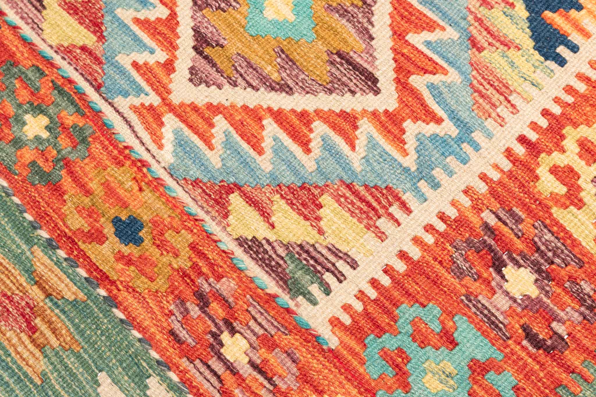 Afghanischer Kelim – 236 × 146 cm – handgewebt aus Schurwolle
