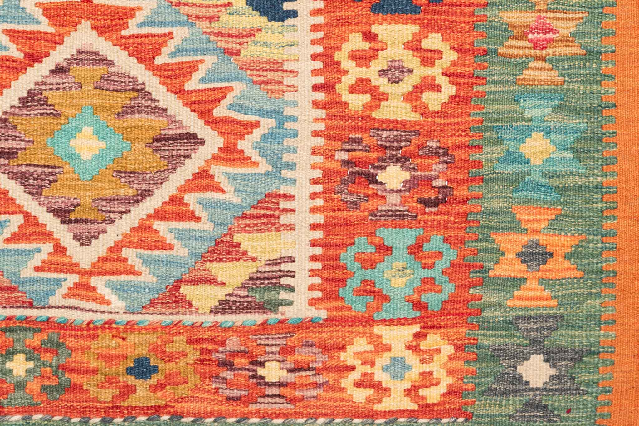 Afghanischer Kelim – 236 × 146 cm – handgewebt aus Schurwolle