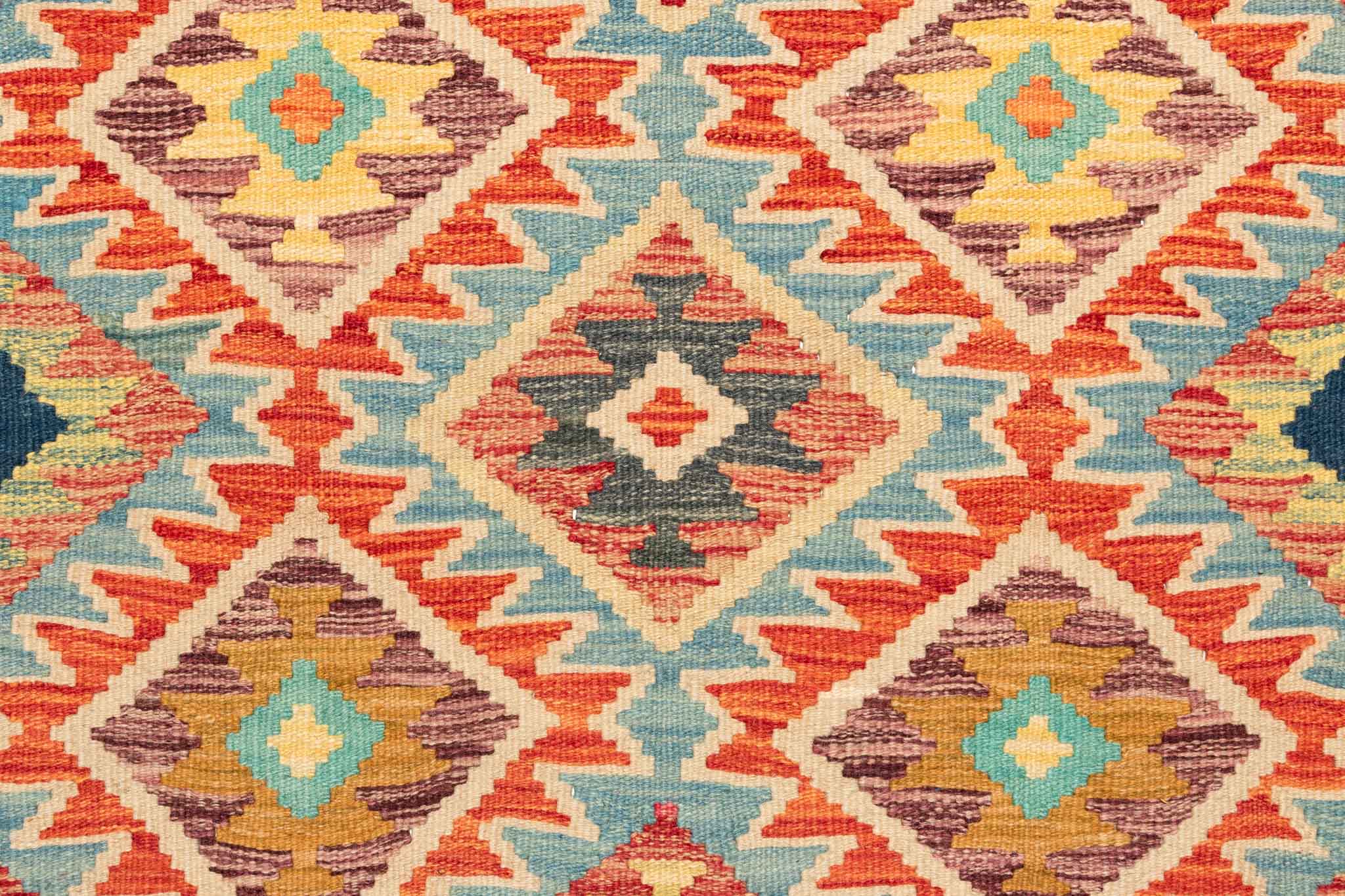 Afghanischer Kelim – 236 × 146 cm – handgewebt aus Schurwolle