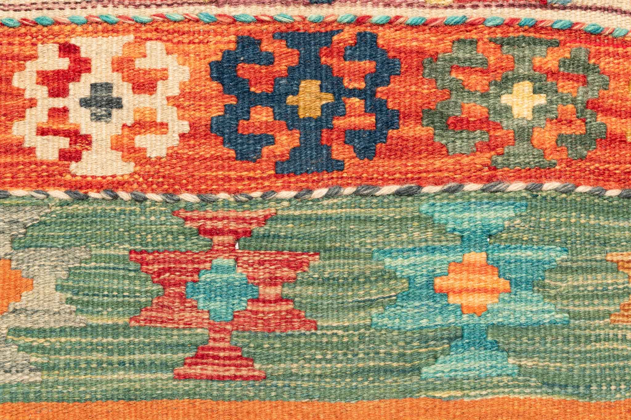 Afghanischer Kelim – 236 × 146 cm – handgewebt aus Schurwolle