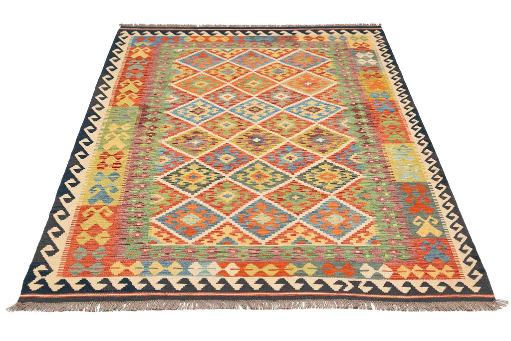 Afghanischer Kelim – 243 × 177 cm – handgewebt aus Schurwolle