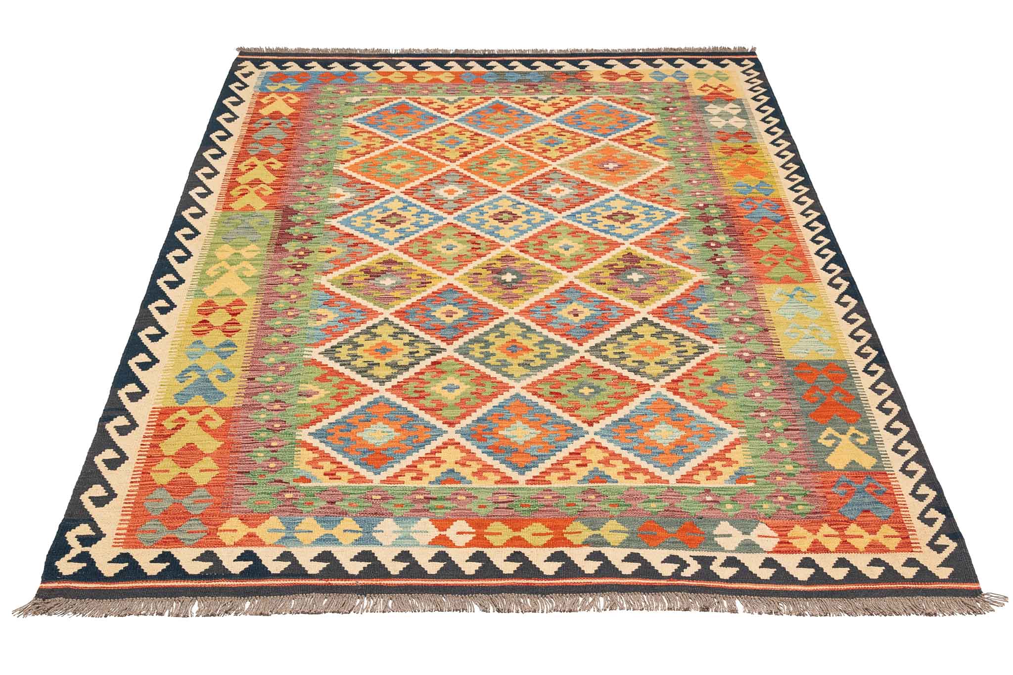 Afghanischer Kelim – 243 × 177 cm – handgewebt aus Schurwolle