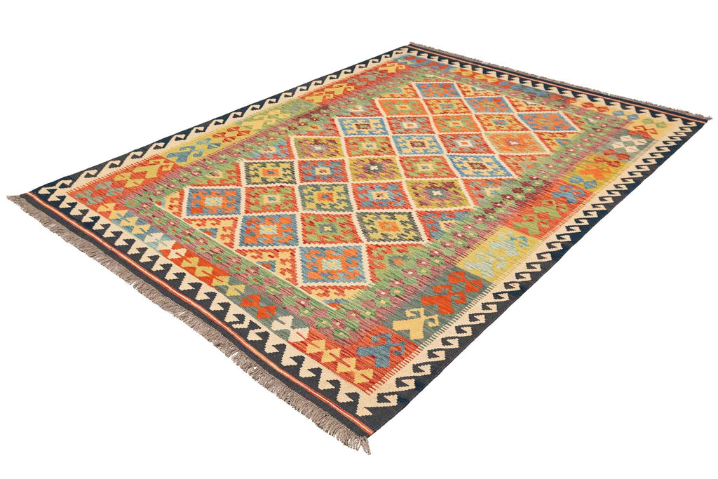 Afghanischer Kelim – 243 × 177 cm – handgewebt aus Schurwolle